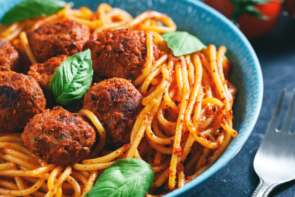 Meatball pasta.