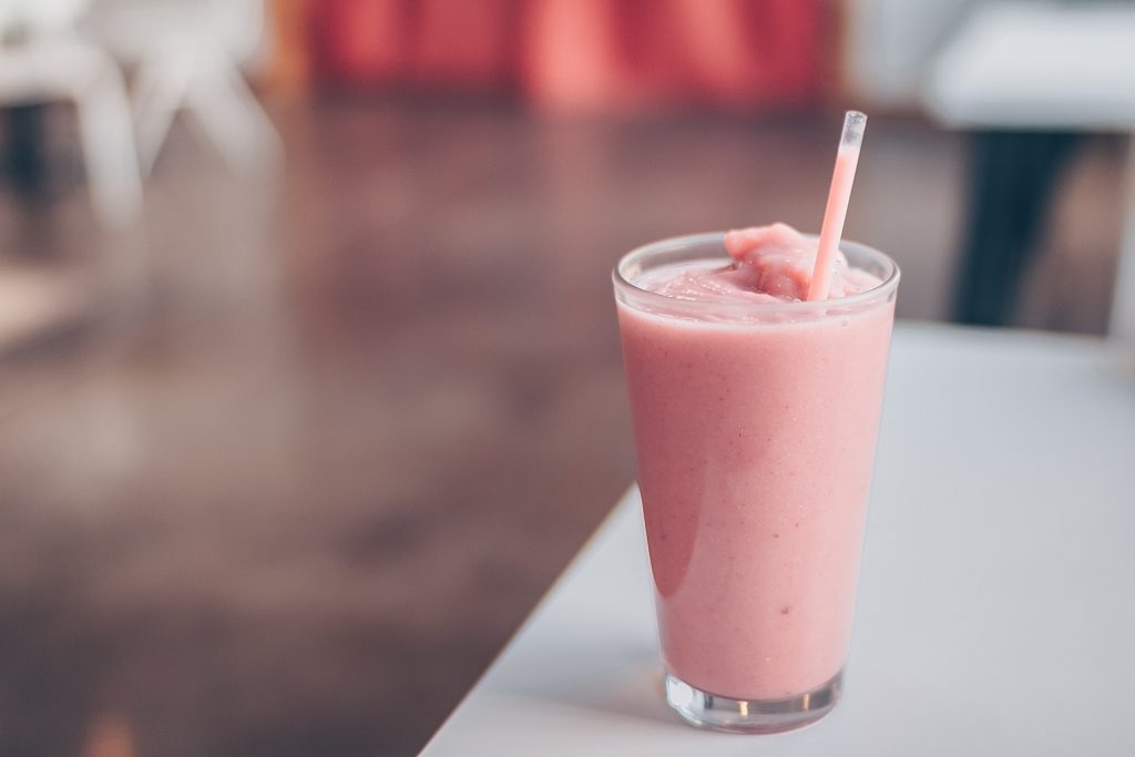 Pink smoothie.