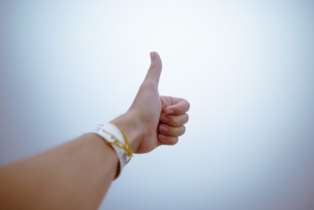 Thumbs up.
