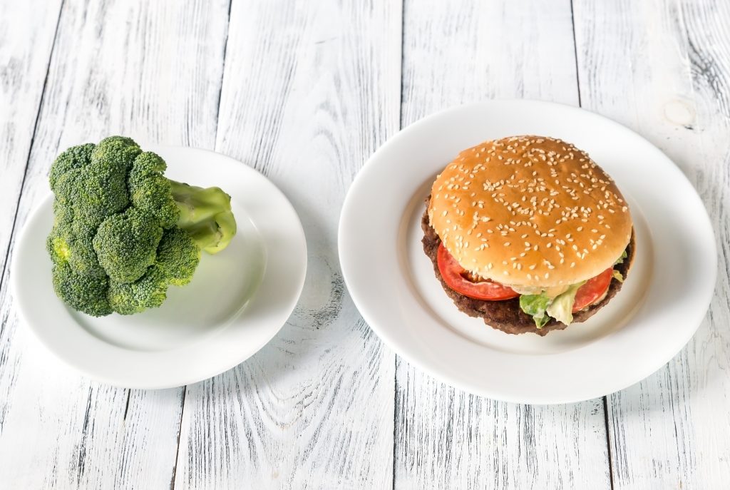 Unhealthy vs healthy food