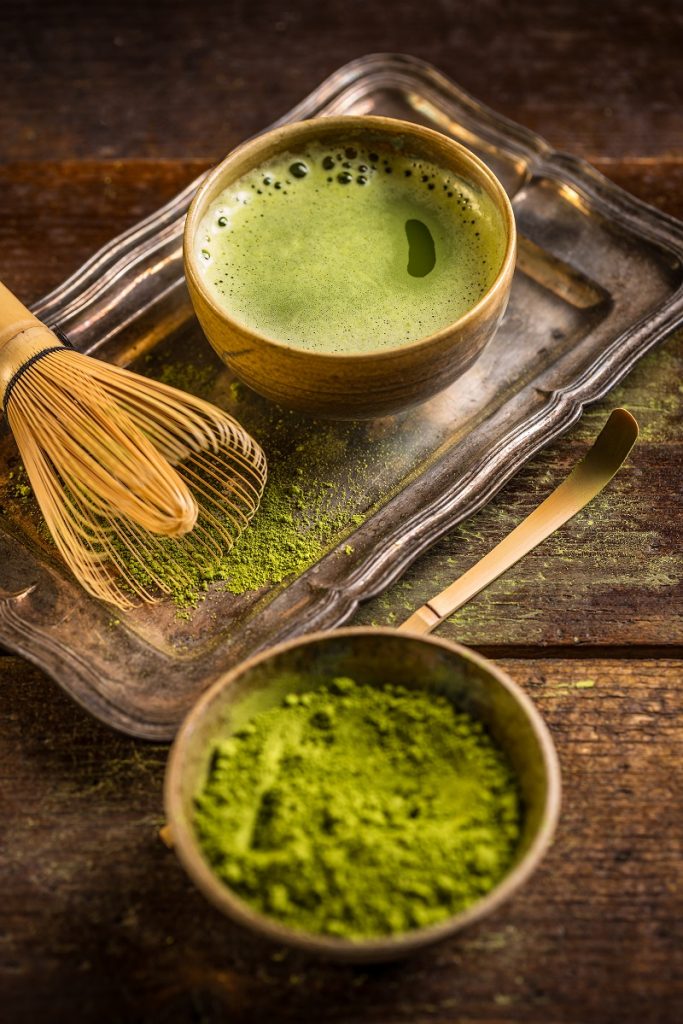 Matcha tea in a tea bowl