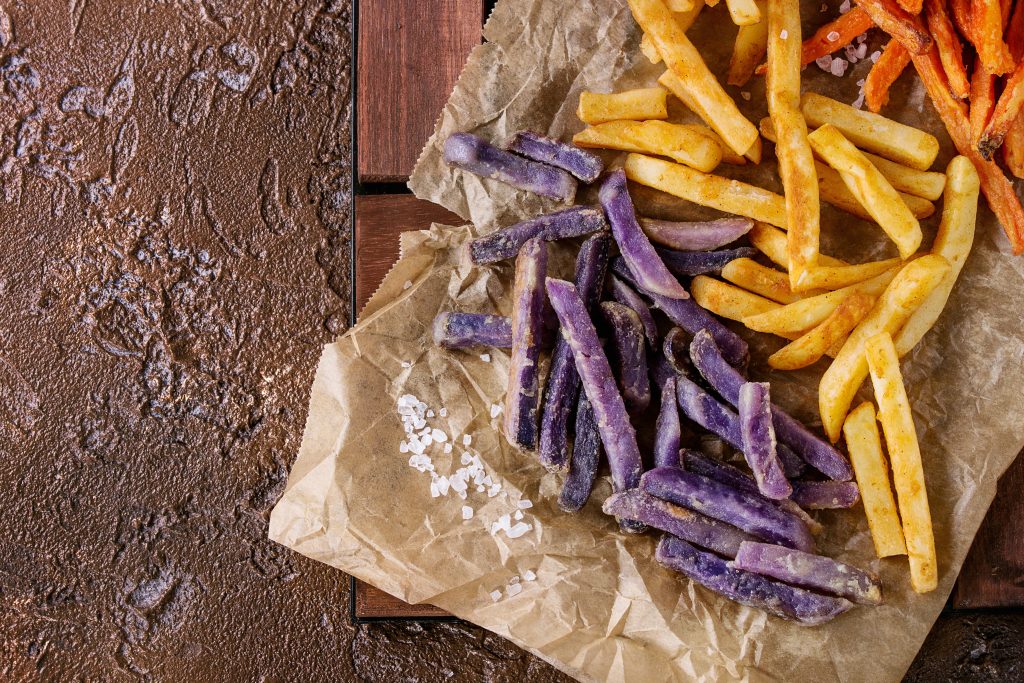 purple potatoes fries