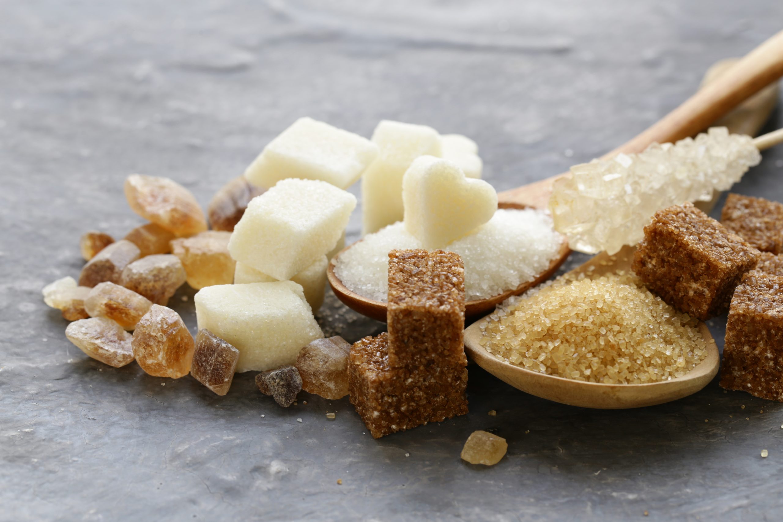 Different kinds of sugar.