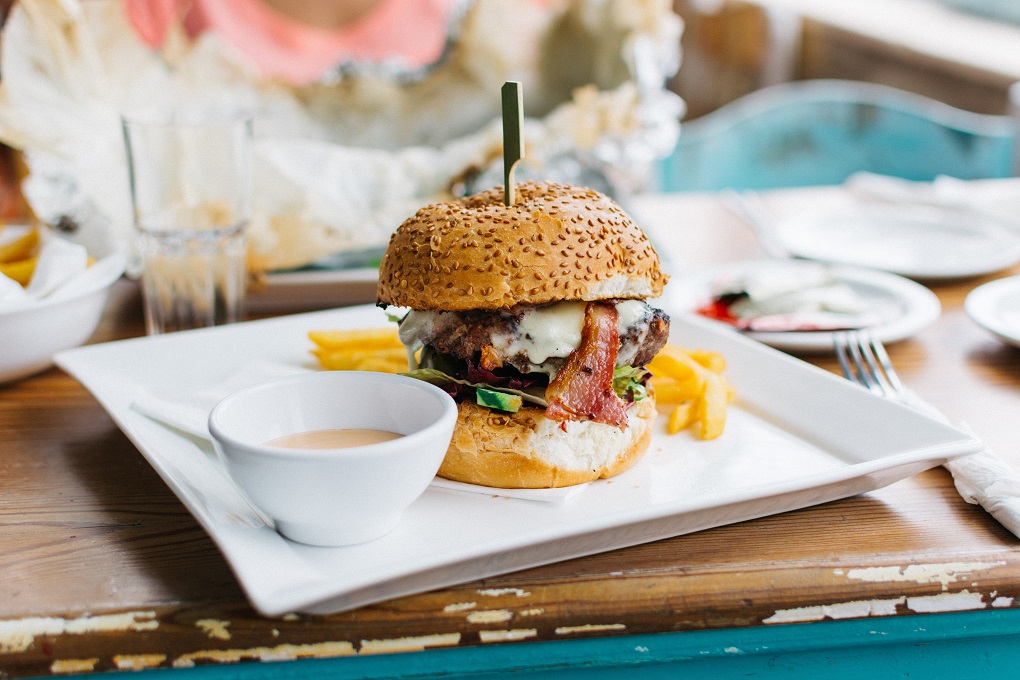 Big double cheeseburger.