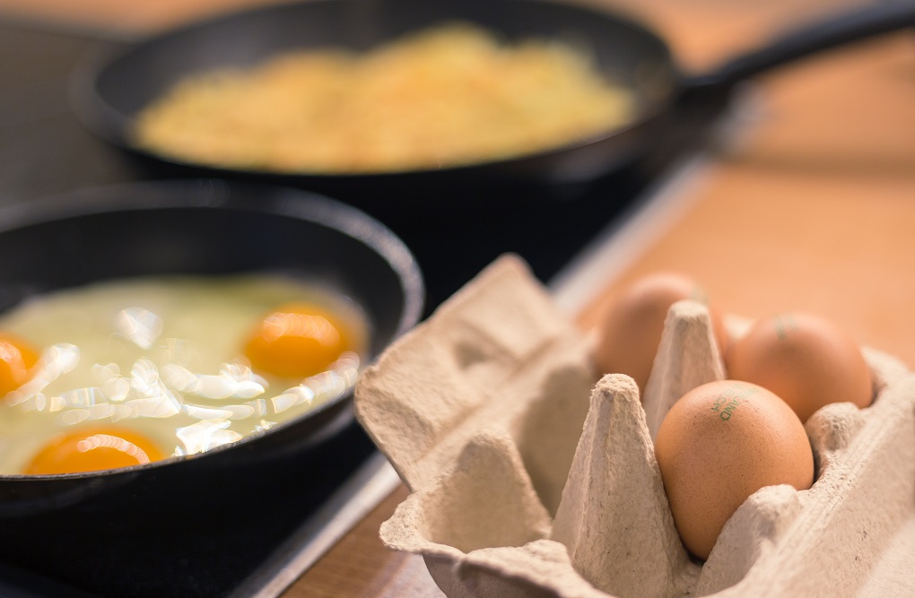 Sunny side up eggs.