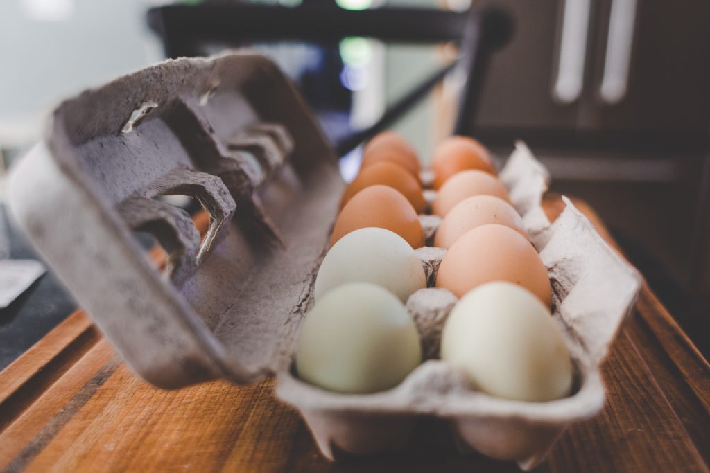 Carton of eggs.